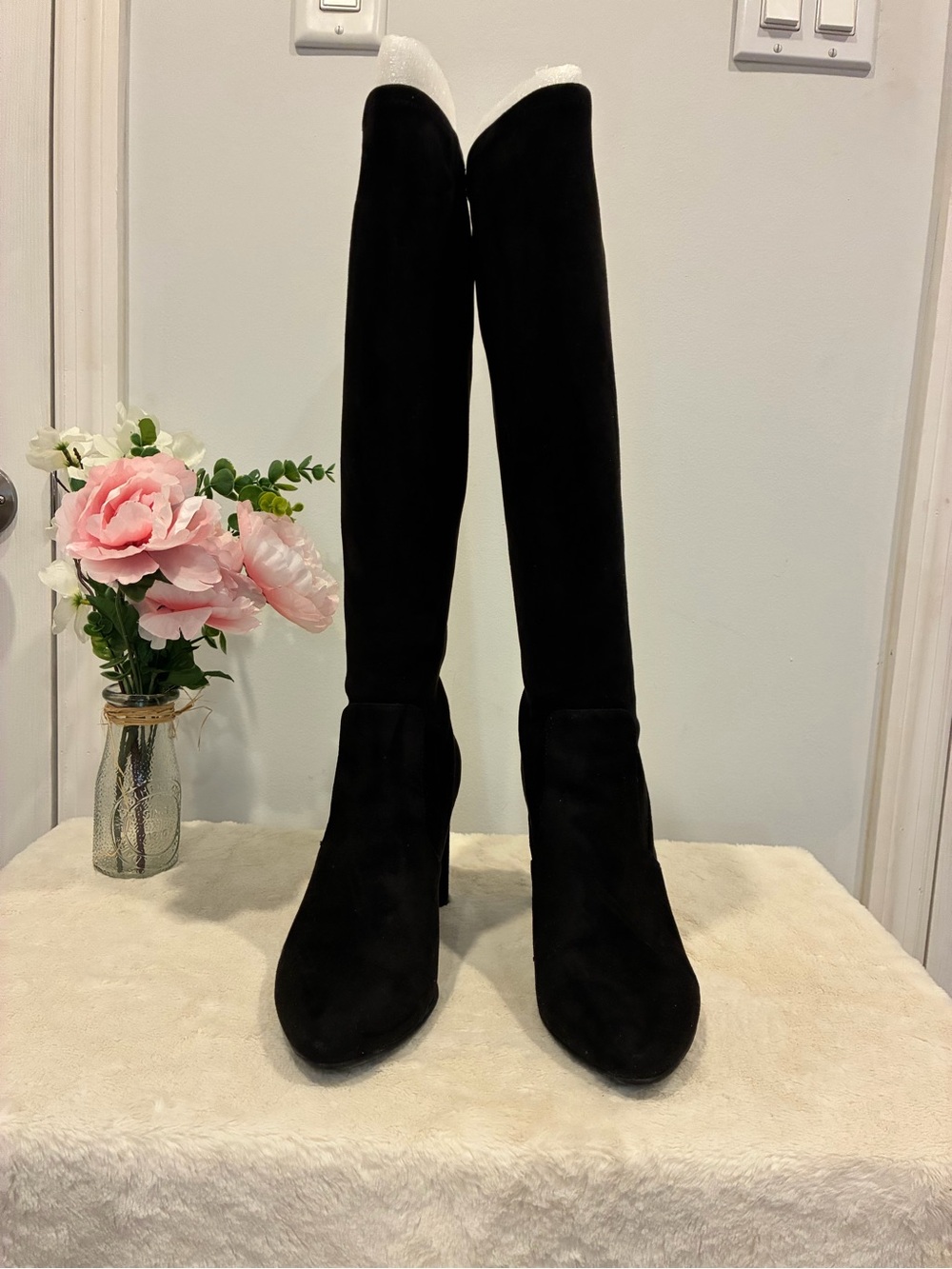 Nine West Black Over-the-Knee Suede Boots
